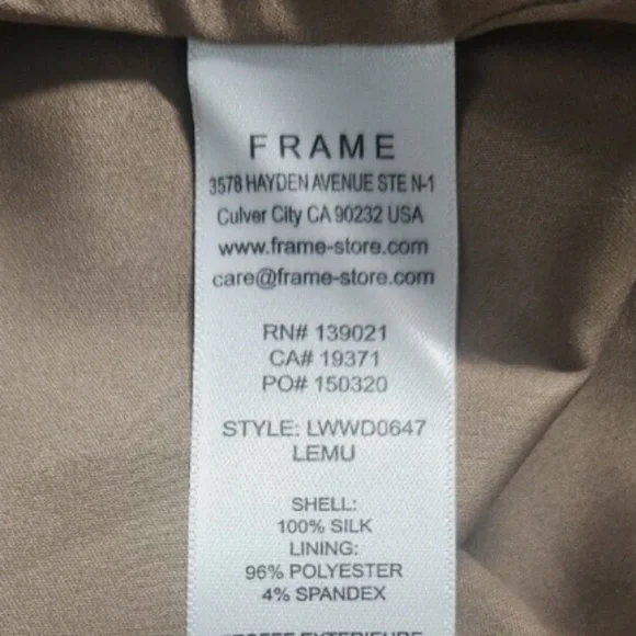 NWT - FRAME TieNeck Silk Minidress Leo Multi - Picture 6 of 7